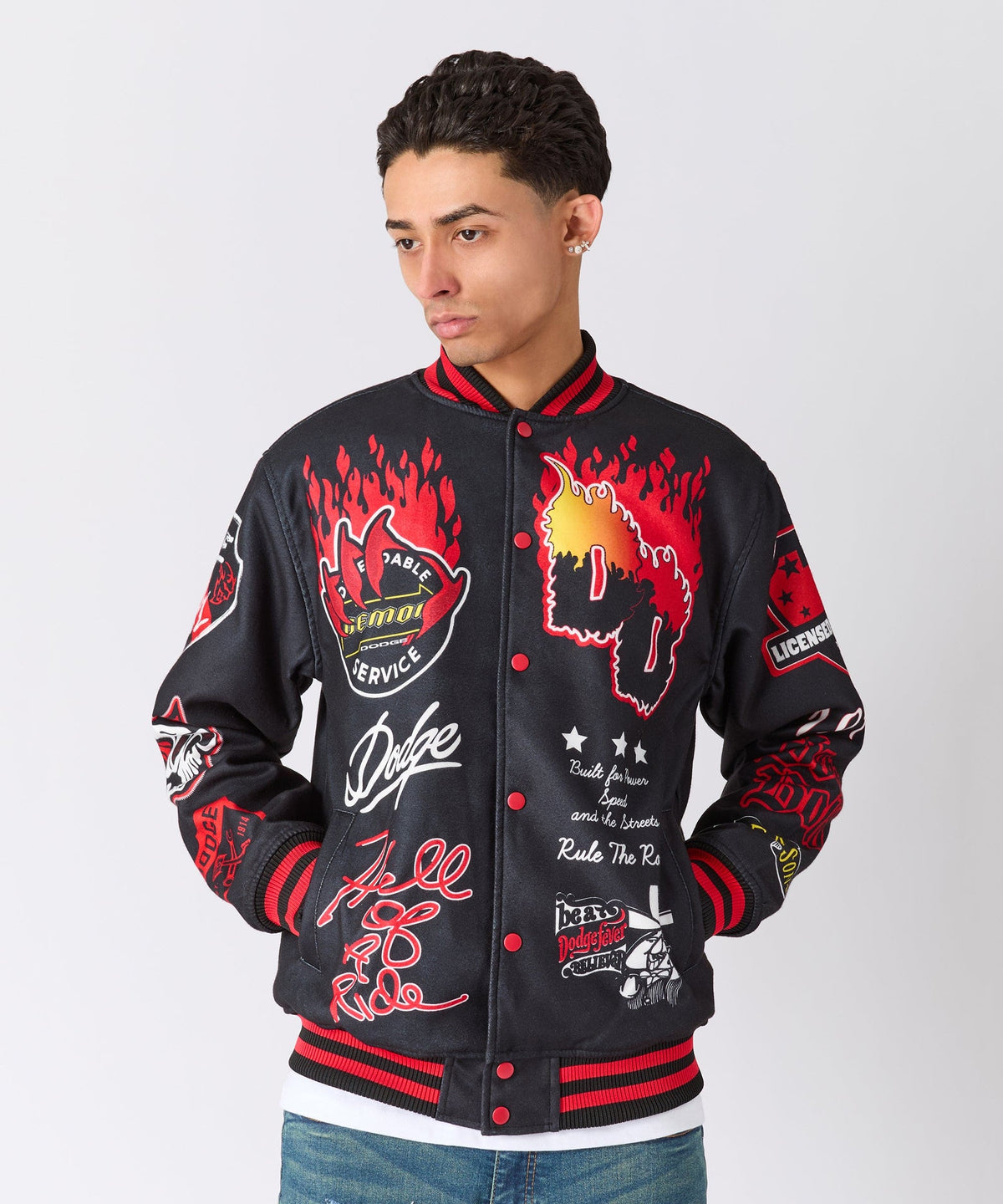 Dodge Demon Varsity Jacket -  Black