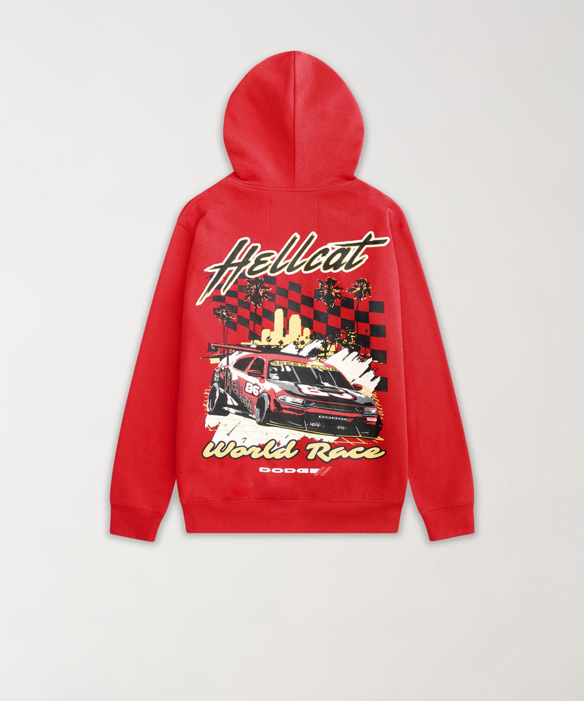 Dodge Hellcat Grand Prix Full Zip Hoodie - Red