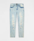 Distressed Rip and Frayed Denim - Light Blue