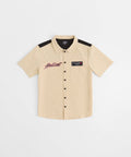 Dodge Hellcat Mechanics Button Down Shirt - Khaki